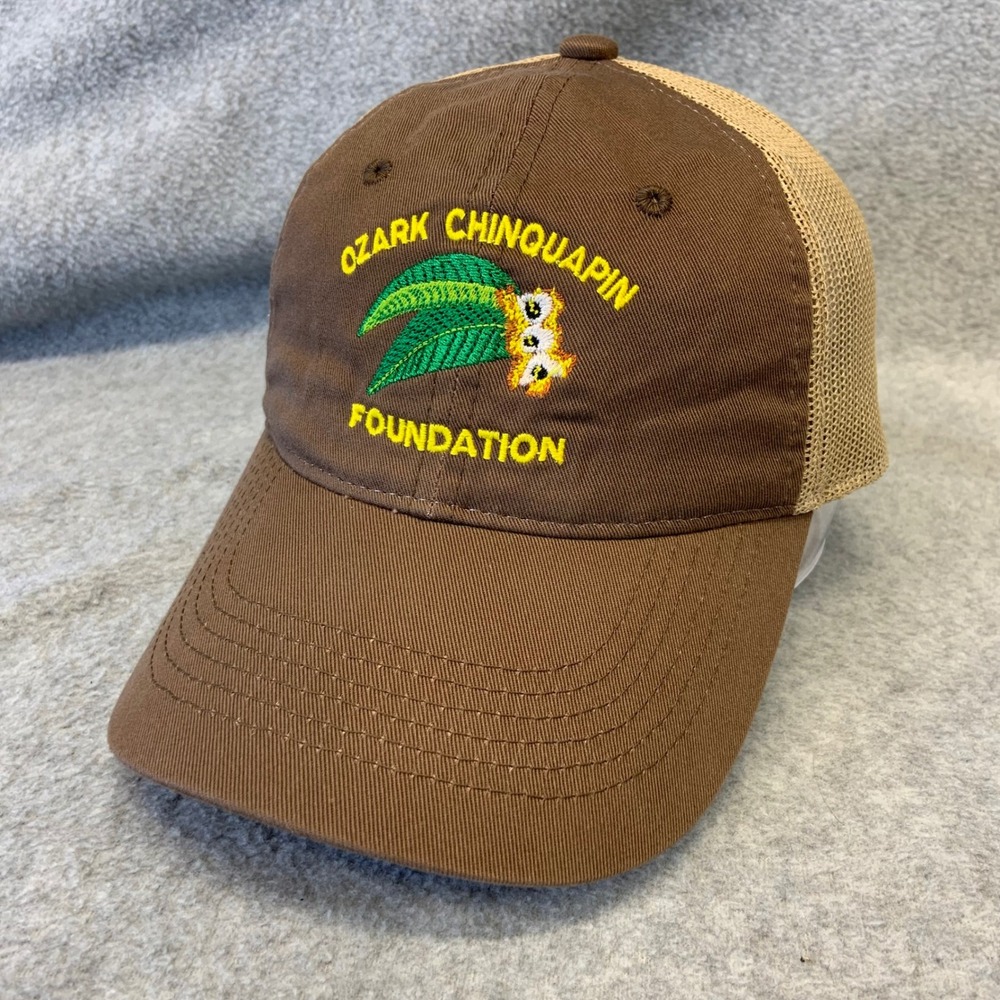 Ozark Chinquapin Foundation Unisex Brown Outdoor Cap Trucker Hat Mesh OSFA